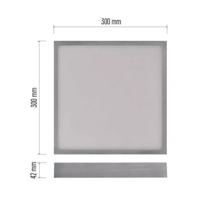 LED Плафониера NEXXO LED/28,5W/230V 3000/3500/4000K 30x30 см матов хром