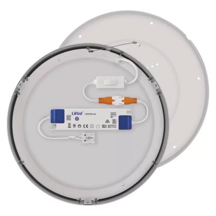 LED Плафониера NEXXO LED/28,5W/230V 3000/3500/4000K Ø 30 см лъскав хром