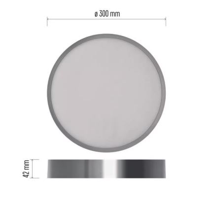 LED Плафониера NEXXO LED/28,5W/230V 3000/3500/4000K Ø 30 см лъскав хром