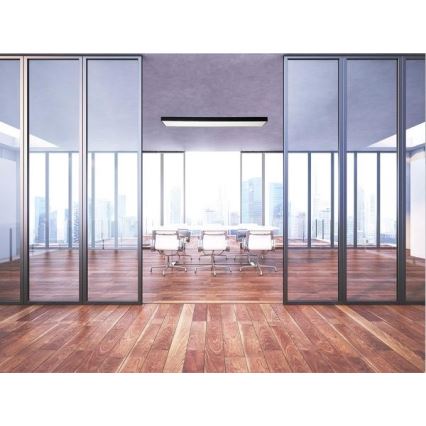 LED Плафониера LED/32W/230V 4000K 120x13 см черен