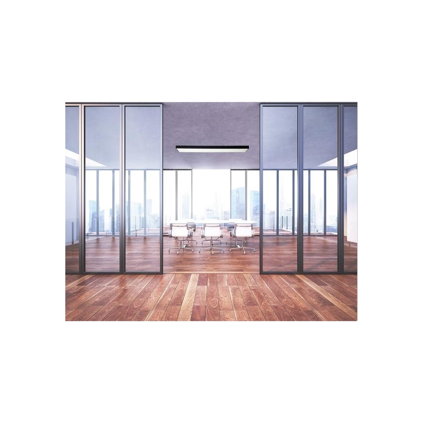 LED Плафониера LED/32W/230V 4000K 120x13 см черен