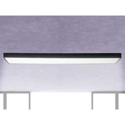 LED Плафониера LED/32W/230V 4000K 120x13 см черен