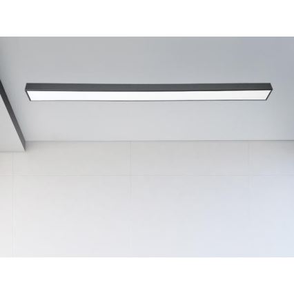 LED Плафониера LED/32W/230V 4000K 120x7 см черен