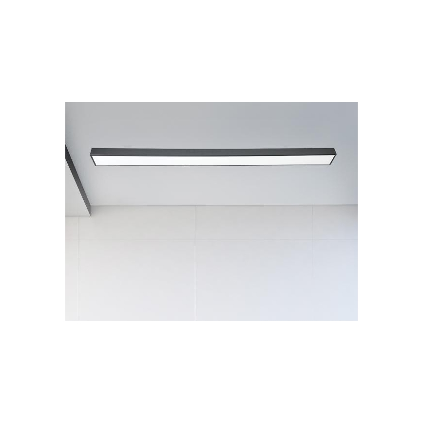 LED Плафониера LED/32W/230V 4000K 120x7 см черен