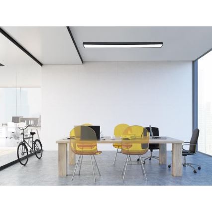 LED Плафониера LED/32W/230V 4000K 120x7 см черен