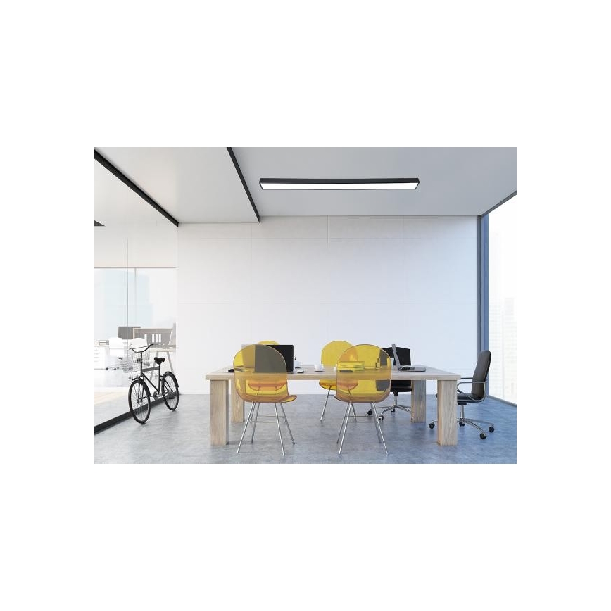 LED Плафониера LED/32W/230V 4000K 120x7 см черен