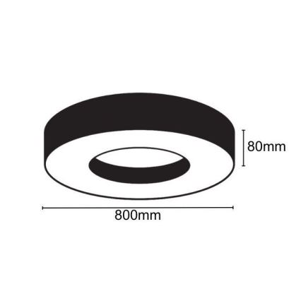 LED Плафониера LED/40W/230V 4000K Ø 80 см