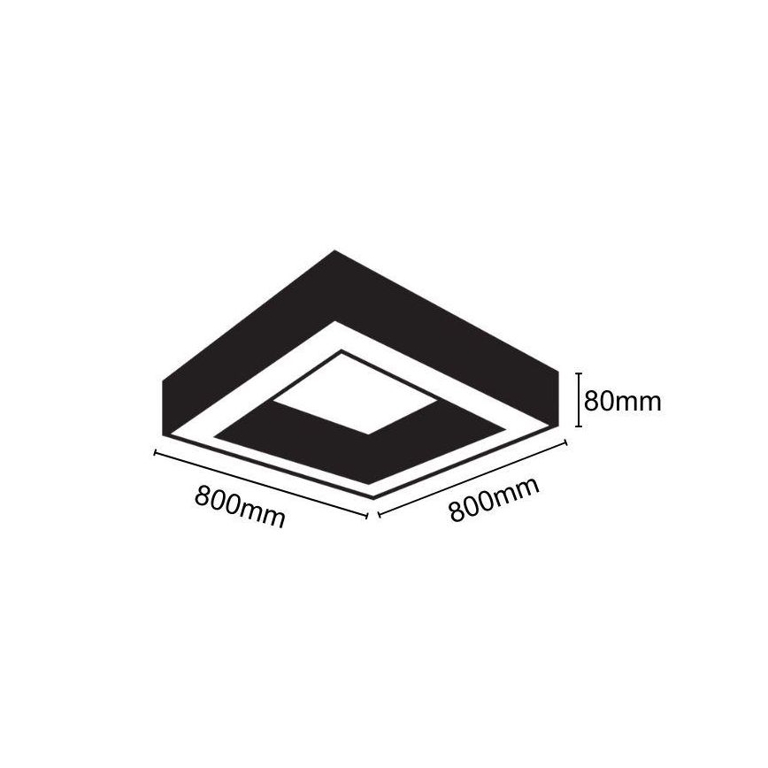 LED Плафониера LED/55W/230V 4000K 80x80 см