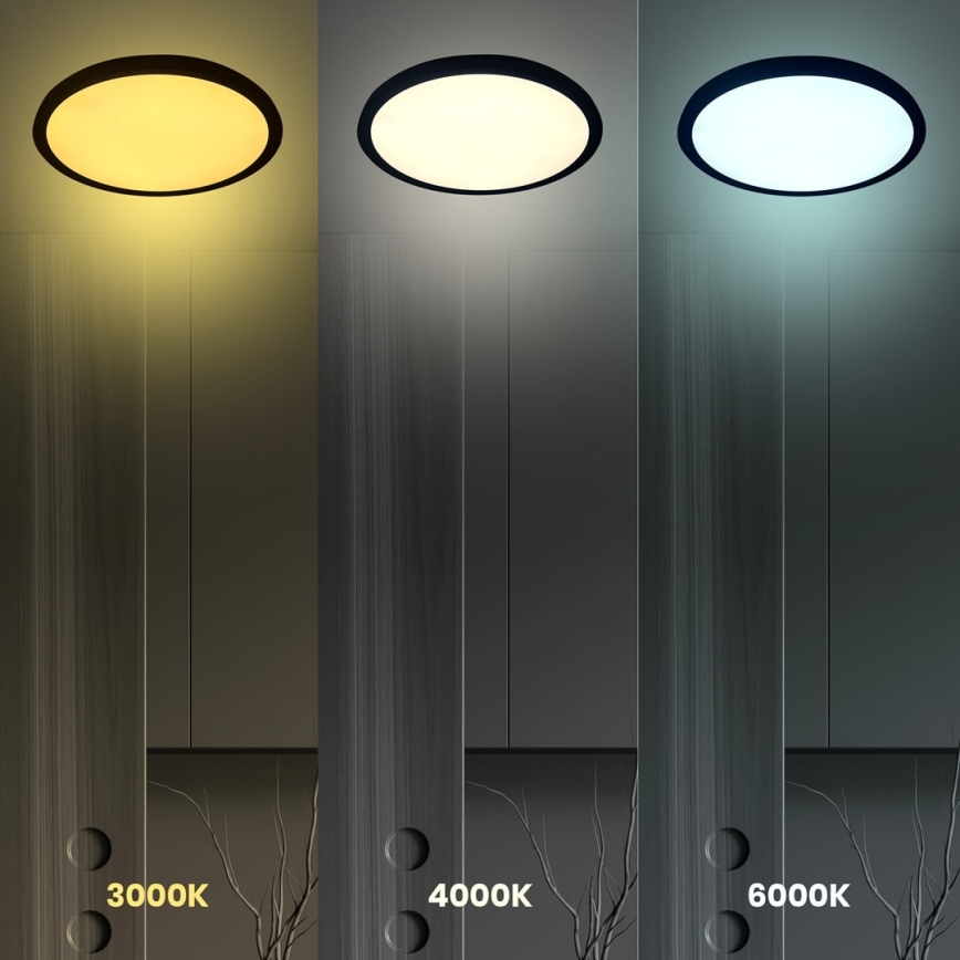 LED Плафониера MAQ LED/32W/230V 3000/4000/6500K IP40 черен