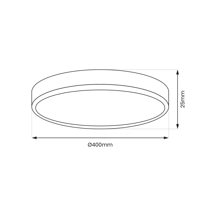LED Плафониера MAQ LED/32W/230V 3000/4000/6500K IP40 черен