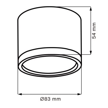 LED Плафониера MIRELLA 1xGX53/6W/230V черен
