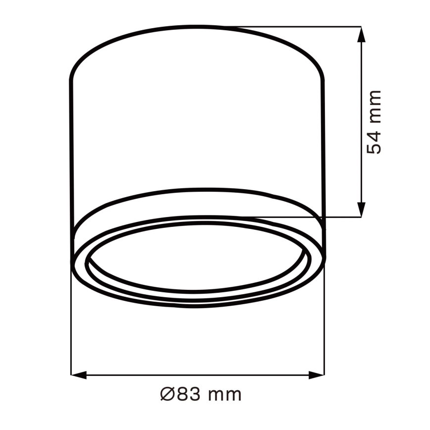 LED Плафониера MIRELLA 1xGX53/6W/230V черен