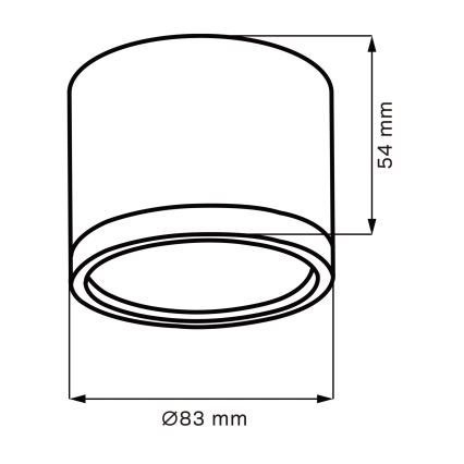 LED Плафониера MIRELLA 1xGX53/6W/230V черен/златист