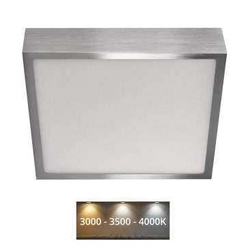LED Плафониера NEXXO LED/21W/230 3000/3500/4000K 22,5x22,5 см матов хром