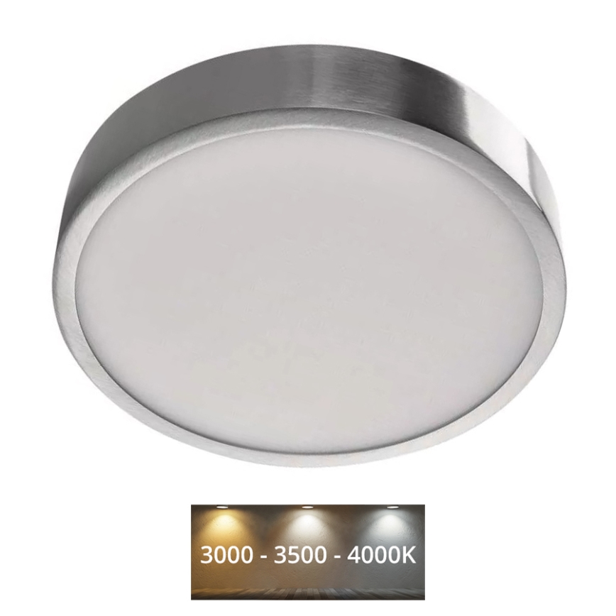 LED Плафониера NEXXO LED/21W/230V 3000/3500/4000K Ø 22,5 см лъскав хром