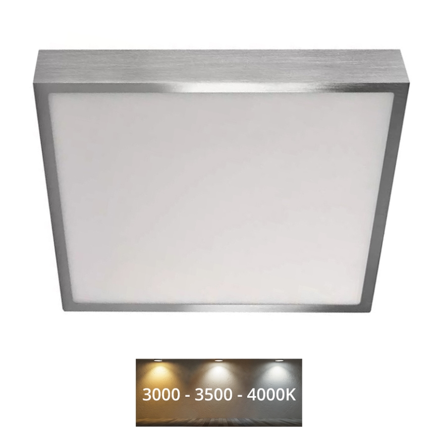 LED Плафониера NEXXO LED/28,5W/230V 3000/3500/4000K 30x30 см матов хром