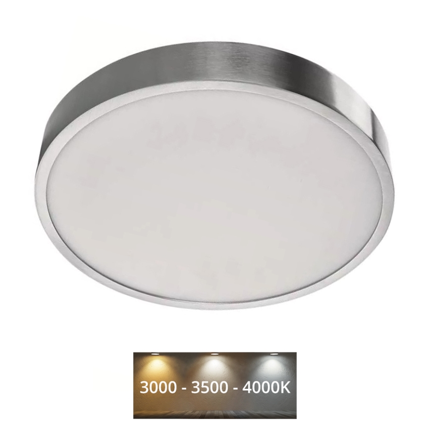LED Плафониера NEXXO LED/28,5W/230V 3000/3500/4000K Ø 30 см лъскав хром