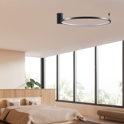 LED Плафониера NOEMI LED/20W/230V 4000K Ø 50 см черен