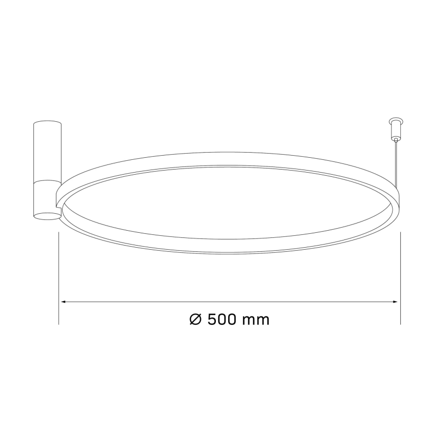 LED Плафониера NOEMI LED/20W/230V 4000K Ø 50 см матов хром