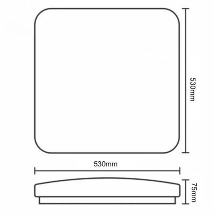 LED Димируем плафон OPAL LED/60W/230V 3000-6500K + дистанционно управление