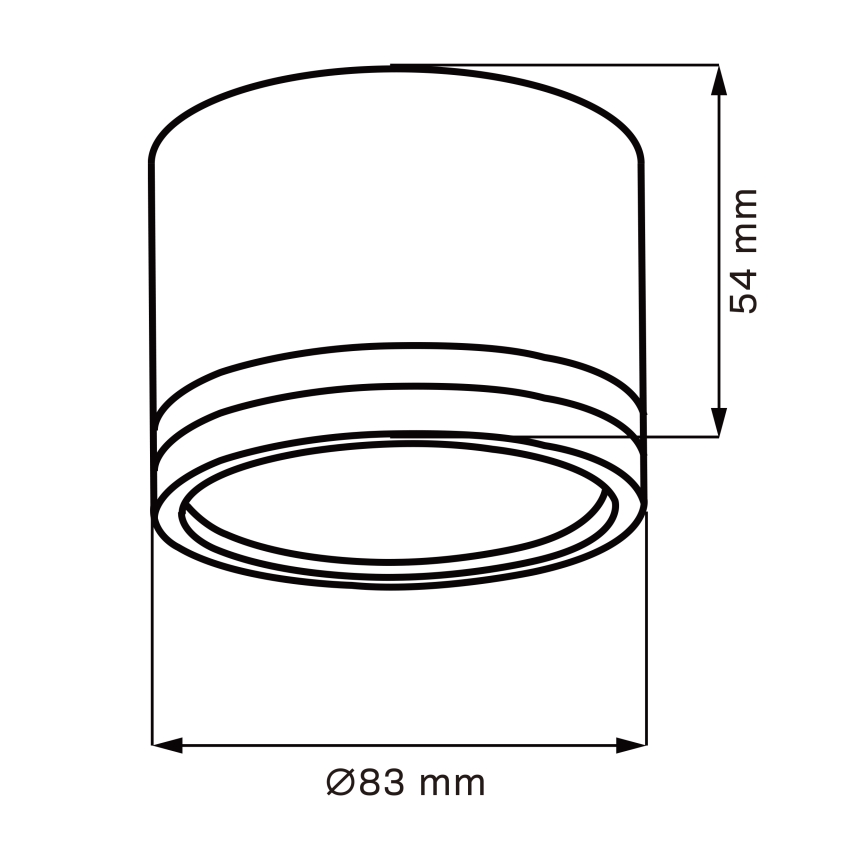 LED Плафониера ПАРИЖ 1xGX53/6W/230V черен
