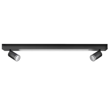 LED Плафониера ПАРИЖ LED/24W/230V + 2xGU10/10W черен