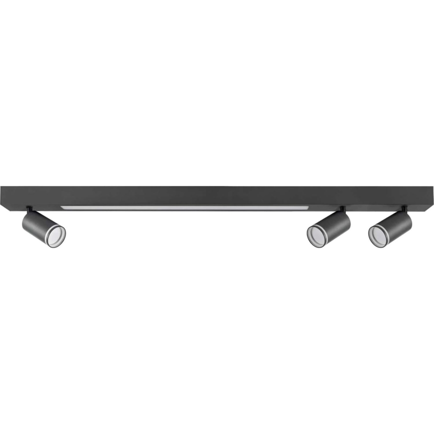 LED Плафониера ПАРИЖ LED/24W/230V + 3xGU10/10W черен