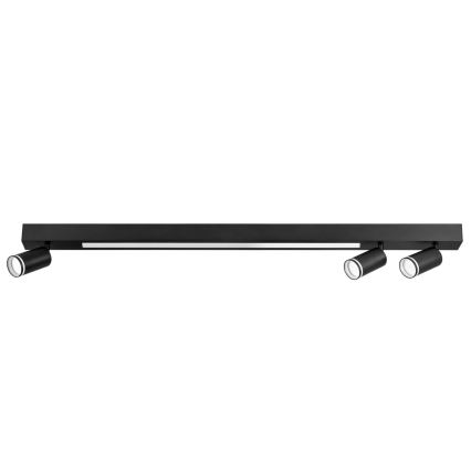 LED Плафониера ПАРИЖ LED/24W/230V + 3xGU10/10W черен