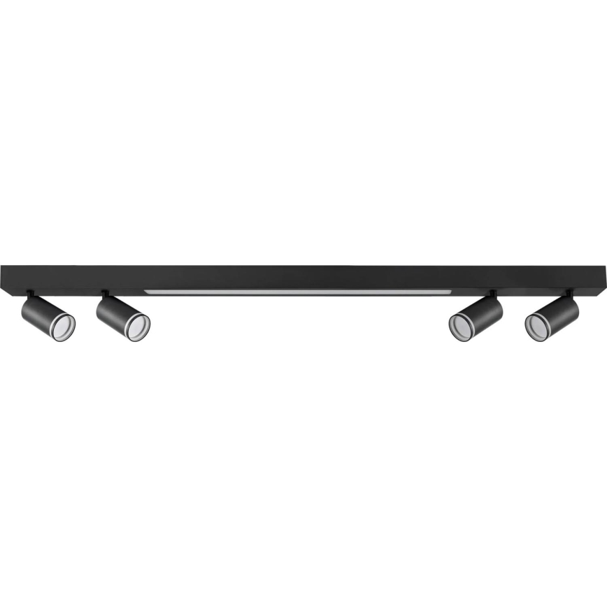 LED Плафониера ПАРИЖ LED/24W/230V + 4xGU10/10W черен