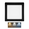 LED Плафониера RAFA LED/25W/230V 3000/4000/6000K 30x30 см черен