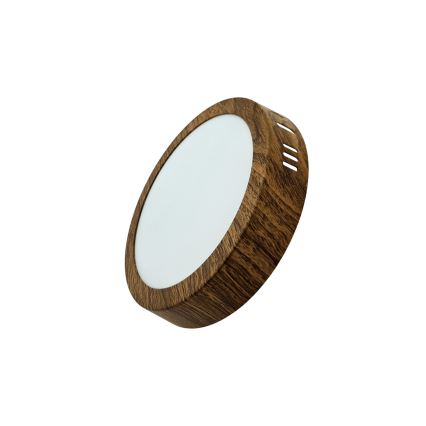 LED Плафониера RING LED/12W/230V 4200K Ø 16 cm кафяв