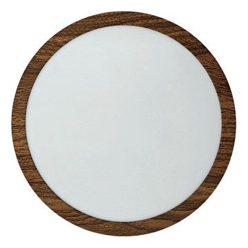 LED Плафониера RING LED/18W/230V 4200K Ø 21 cm кафяв