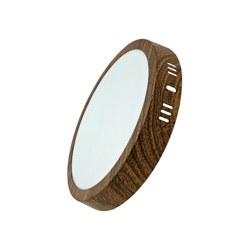 LED Плафониера RING LED/18W/230V 4200K Ø 21 cm кафяв
