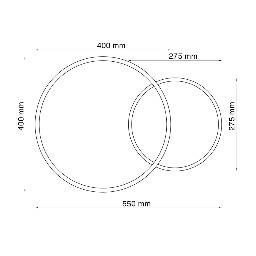 LED Плафониера ROMAN LED/33W/230V 4000K черен