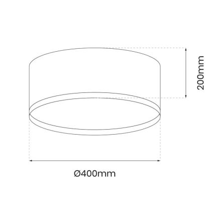 LED Плафониера RONDO LED/18W/230V черен