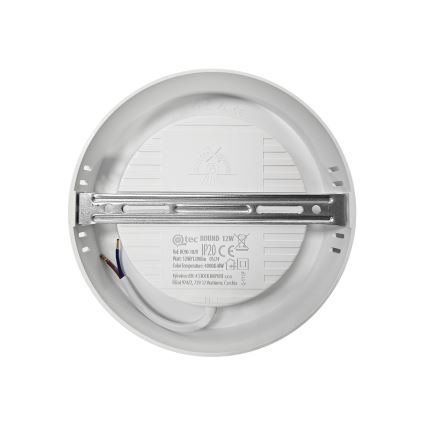 LED Плафониера ROUND LED/12W/230V 4000K Ø 16,7 см бял
