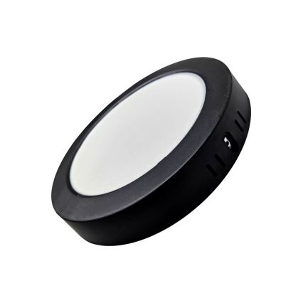 LED Плафониера ROUND LED/18W/230V 4000K Ø 21,7 см черен