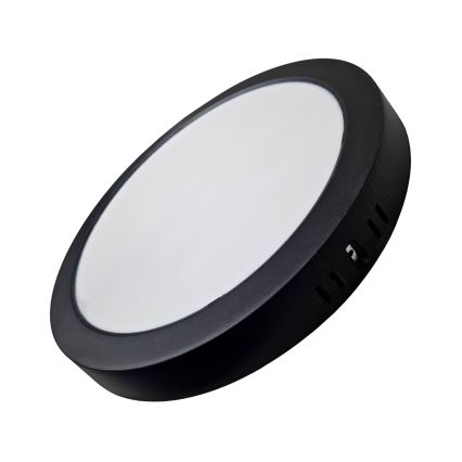 LED Плафониера ROUND LED/24W/230V 4000K Ø 28,8 см черен