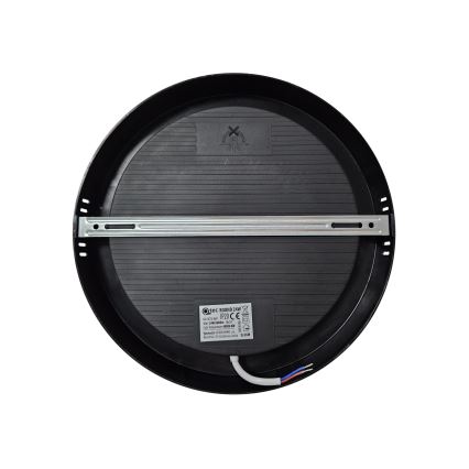 LED Плафониера ROUND LED/24W/230V 4000K Ø 28,8 см черен