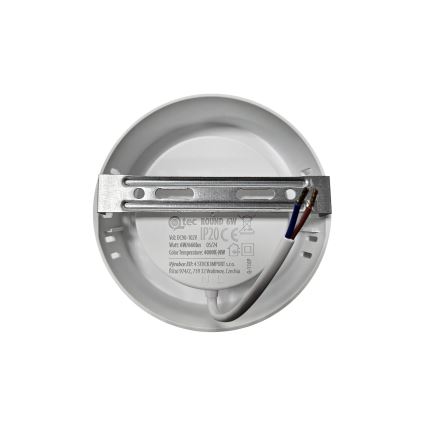 LED Плафониера ROUND LED/6W/230V 4000K Ø 12,1 см бял