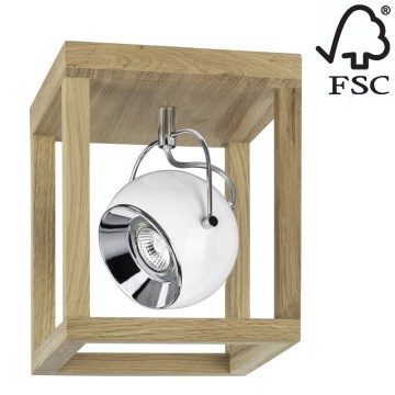 LED Плафониера ROY 1xGU10/5W/230V матов дъб - FSC сертифицирана