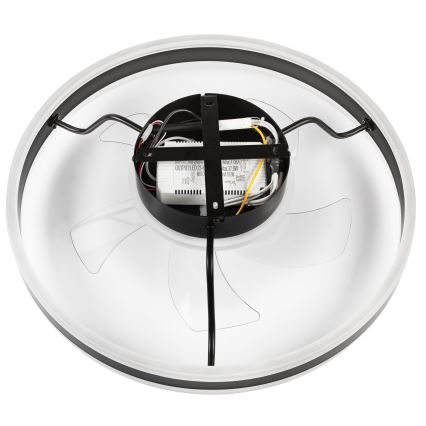 LED Димируем плафон с вентилатор APOLLO LED/38W/230V черен + дистанционно управление