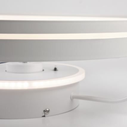 LED Димируем плафон с вентилатор FARGO LED/37W/230V бял + дистанционно управление