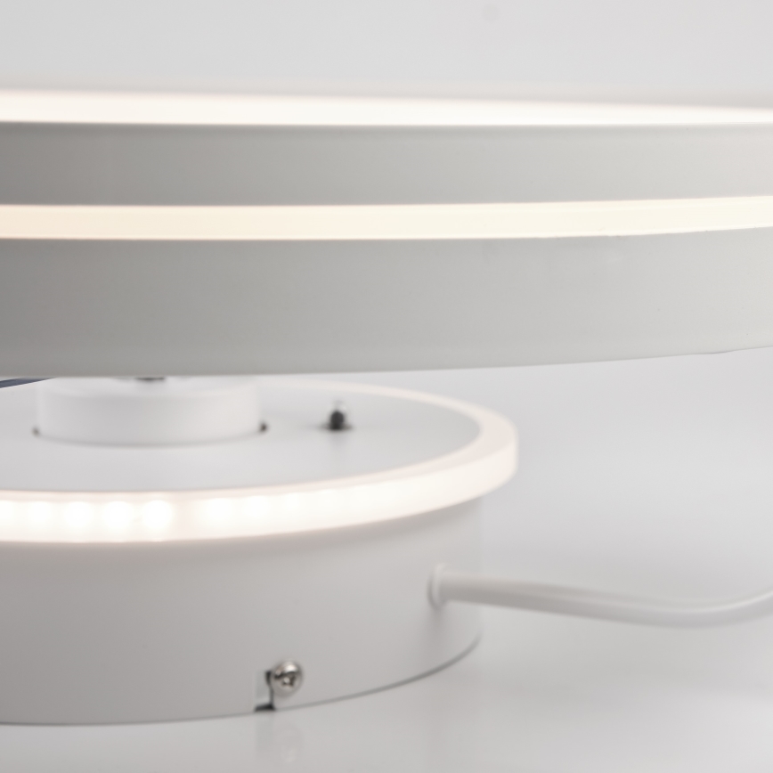 LED Димируем плафон с вентилатор FARGO LED/37W/230V бял + дистанционно управление