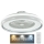 LED Плафониера с вентилатор LED/45W/230V 3000/4000/6500K сив + дистанционно управление