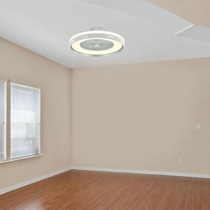 LED Плафониера с вентилатор LED/45W/230V 3000/4000/6500K сив + дистанционно управление