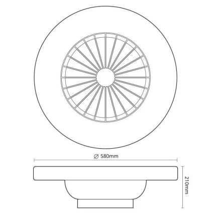 LED Димируем плафон с вентилатор OPAL LED/72W/230V 3000-6500K + дистанционно управление