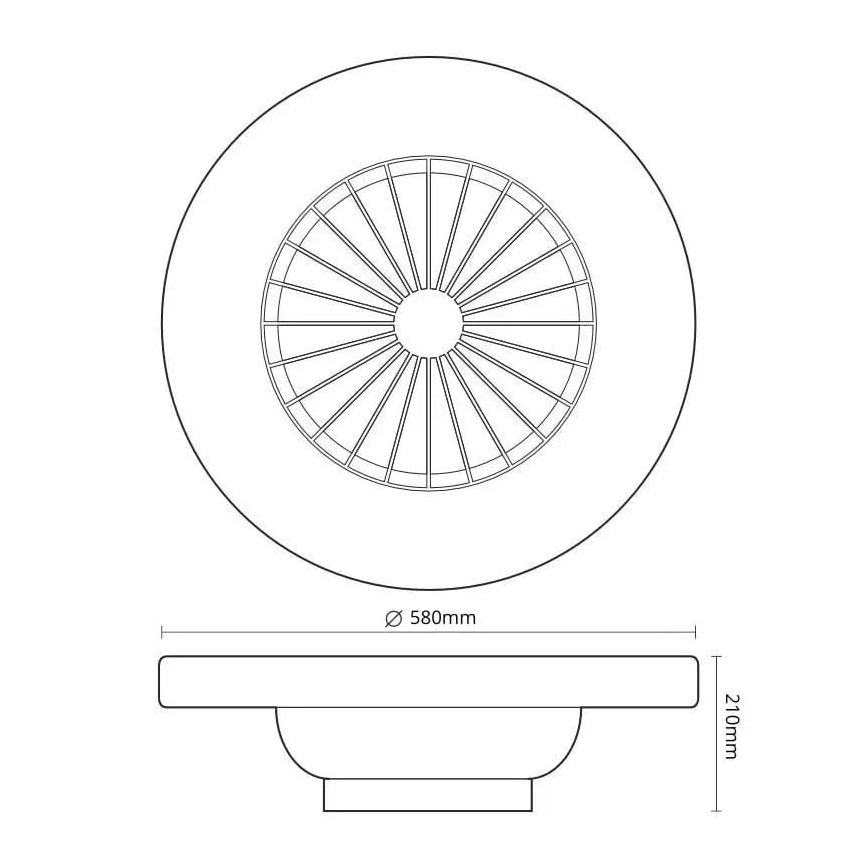 LED Димируем плафон с вентилатор OPAL LED/72W/230V 3000-6500K + дистанционно управление