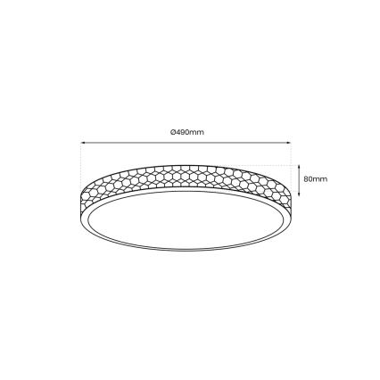 LED Плафониера SHINY LED/34W/230V златист