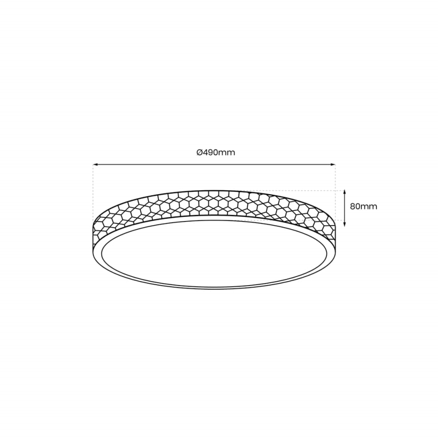 LED Плафониера SHINY LED/34W/230V златист